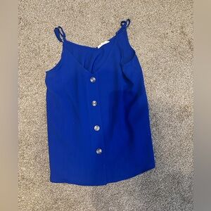 Entro Royal Blue Button-Front Camisole